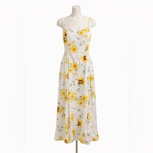 Old Navy Yellow Floral Midi Dress